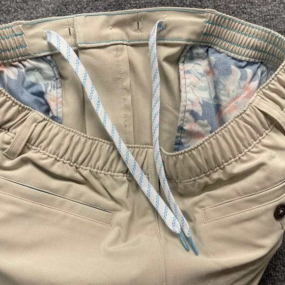 Chubbies Everywear Pants Mens Large Khaki Tan Elastic Waist Performance Chinos - Picture 5 of 7